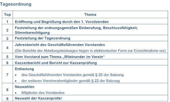 Einladung zur ordentlichen Mitgliederversammlung 2024